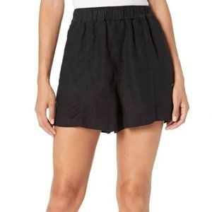 Madewell Linen-Blend Easy Pull-On Shorts Black